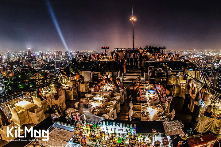 رستوران ورتیگو و مون بار بانکوک با نمای آسمان بانکوک 