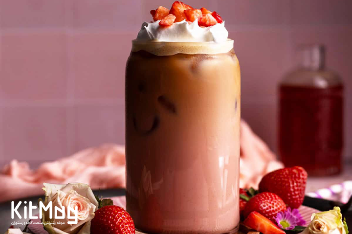 strawberry syrup latte 