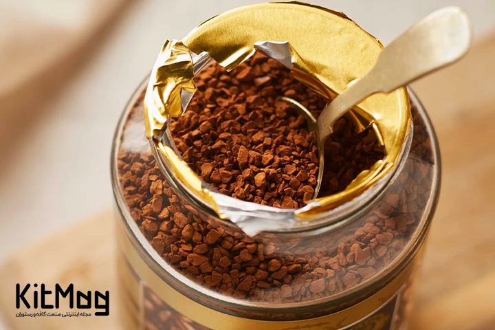opened jar of instant coffee