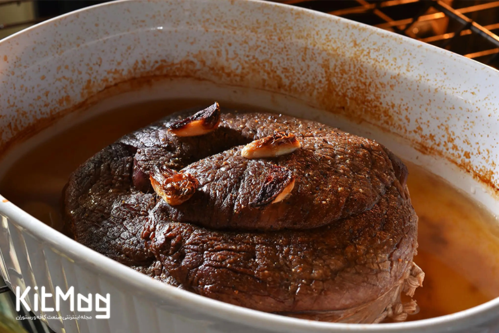 ظبقه بنذی انواع پخت و پز
پخت ترکیبی گوشت در سینی فر