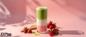 طرز تهیه لاته ماچا توت فرنگی