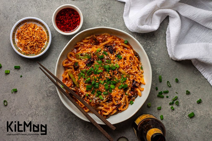 انواع نودل آسیایی
نودل آسیایی اودون یا udon