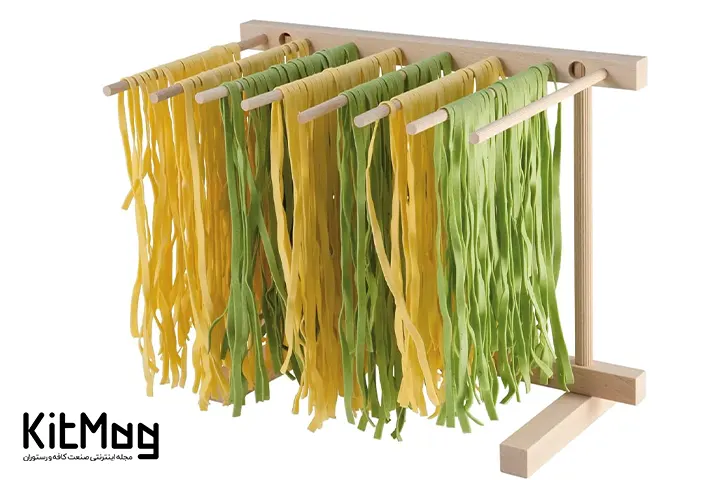 رک پاستا خشک کن چوبی