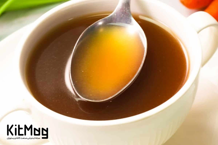 انواع سوپ های شفاف: این قسمت بولیون