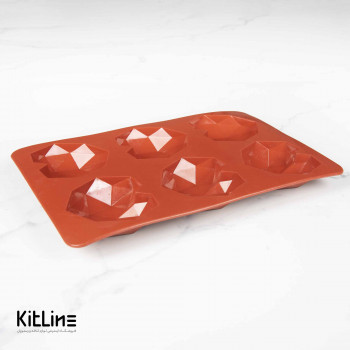 قالب سیلیکونی قلب اوریگامی ۶ خانه