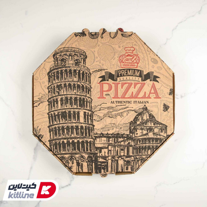 جعبه پیتزا ۳۰ سانتیمتر هشت ضلعی طرح پیزا-02