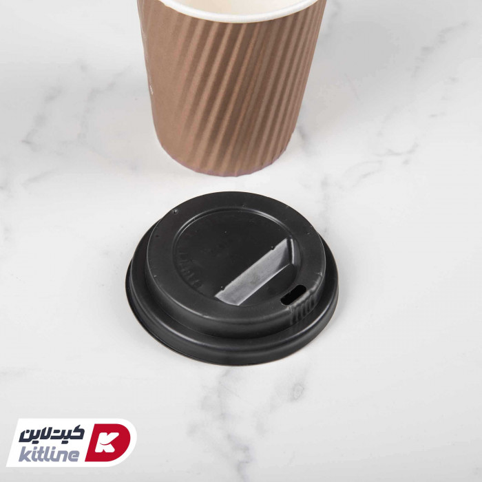 لیوان کاغذی یکبار مصرف ۱۲۰ml دو جداره قهوه ای کرکره ای RD-3