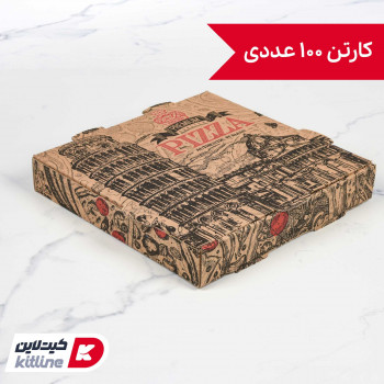 جعبه پیتزا یکبارمصرف کاغذی ۳۴×۳۴ سانتیمتر طرح پیزا 
