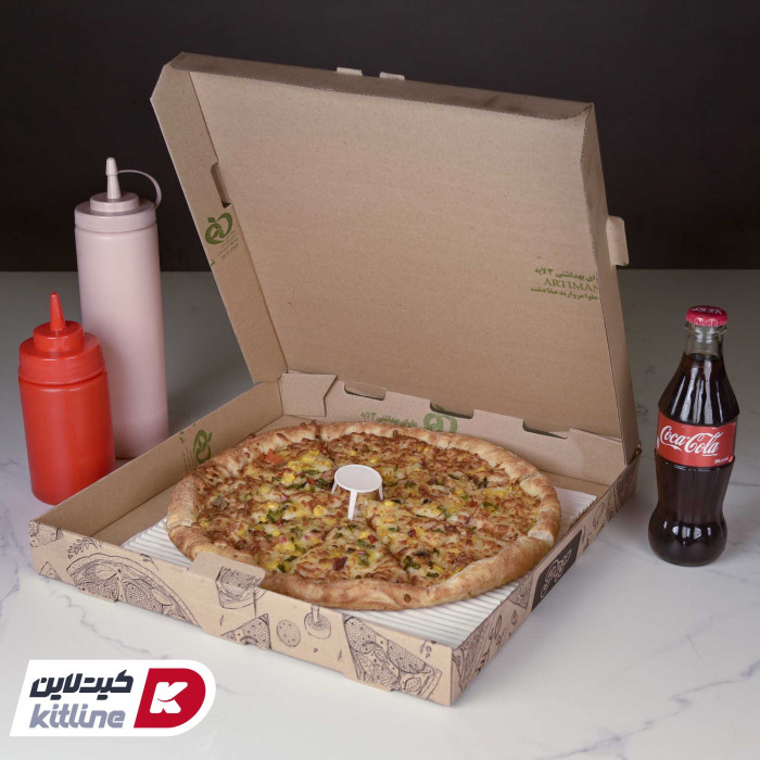 پیتزا مخصوص در جعبه پیتزا ایفلوت طرح هات