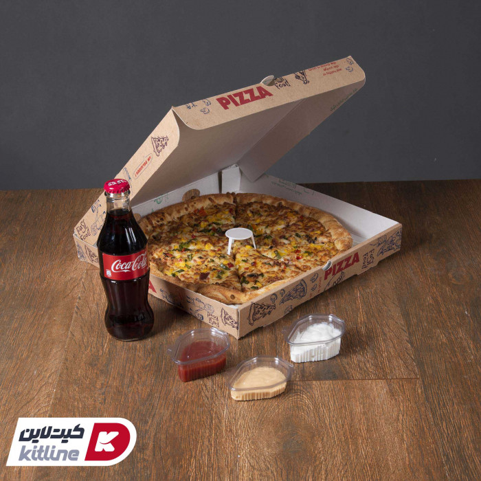 پیتزا مخصوص در جعبه پیتزا مقوایی-01