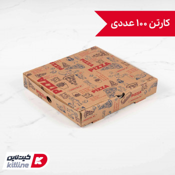جعبه مینی پیتزا یکبارمصرف کاغذی ۲۰×۲۰ سانتیمتر
