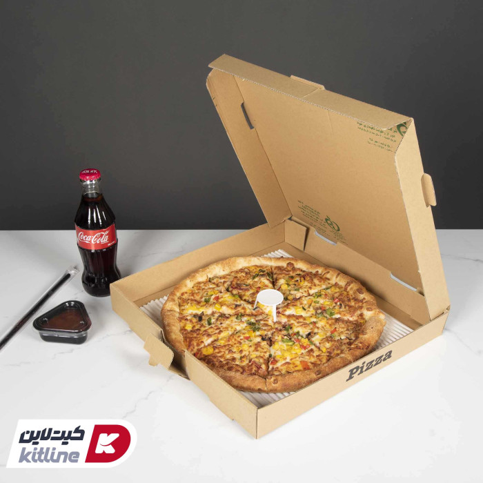 جعبه پیتزا کاغذی ایفلوت ۳۲ سانتیمتری (کارتن ۱۰۰ عددی)