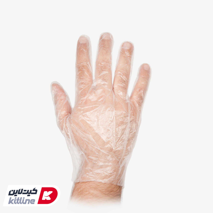 پوشیدن دستکش یکبار مصرف نایلکسی روی دست-2