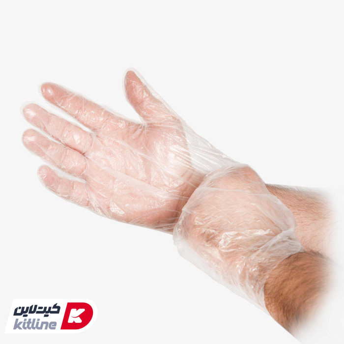 پوشیدن دستکش یکبار مصرف نایلکسی روی دست-3