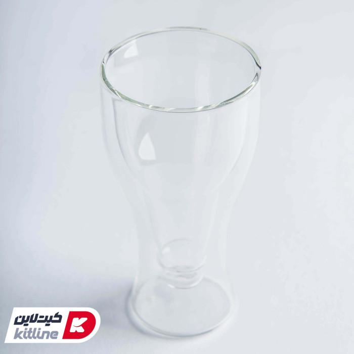 لیوان شیشه ای ۳۰۰ میلی‌لیتری طرح بطری (ست ۲ عددی)