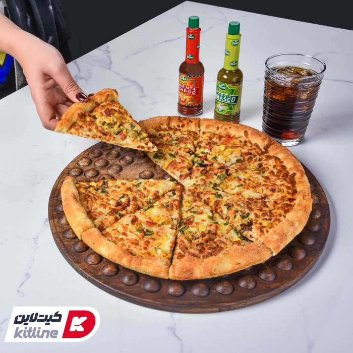 تخته سرو پیتزا گرد قطر ۳۳cm مدل ماتریکس 