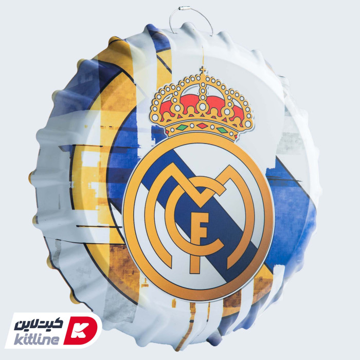 تابلو دیواری مدل تشتک فلزی ۳۳ سانتیمتری طرح رئال مادرید (Real Madrid)