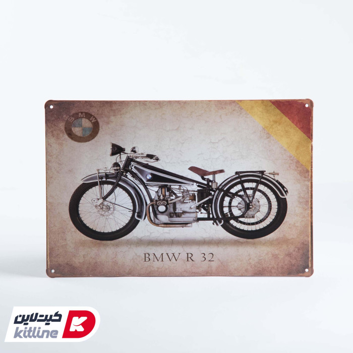 تابلو دیواری ۲۰×۳۰ سانتیمتری استیل طرح Harley Davidson 1927