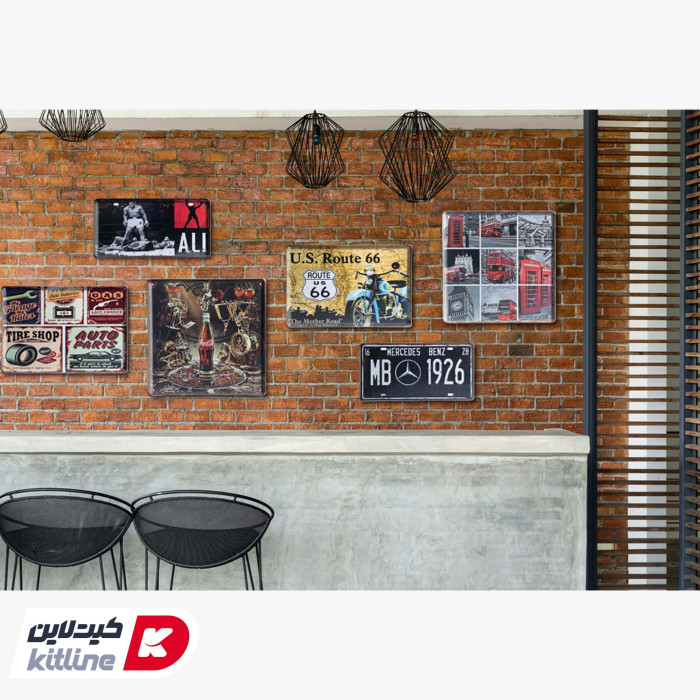 تابلو دیواری ۳۰×۳۰ سانتیمتری استیل طرح مکانیکی کوکاکولا (Coca Cola)