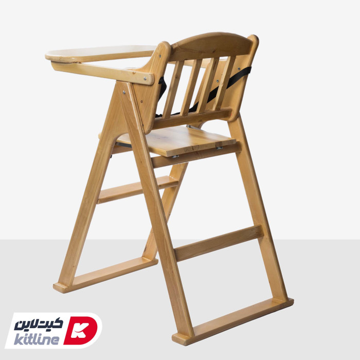 صندلی کودک چوبی تاشو رنگ عسلی روشن مدل Af12602