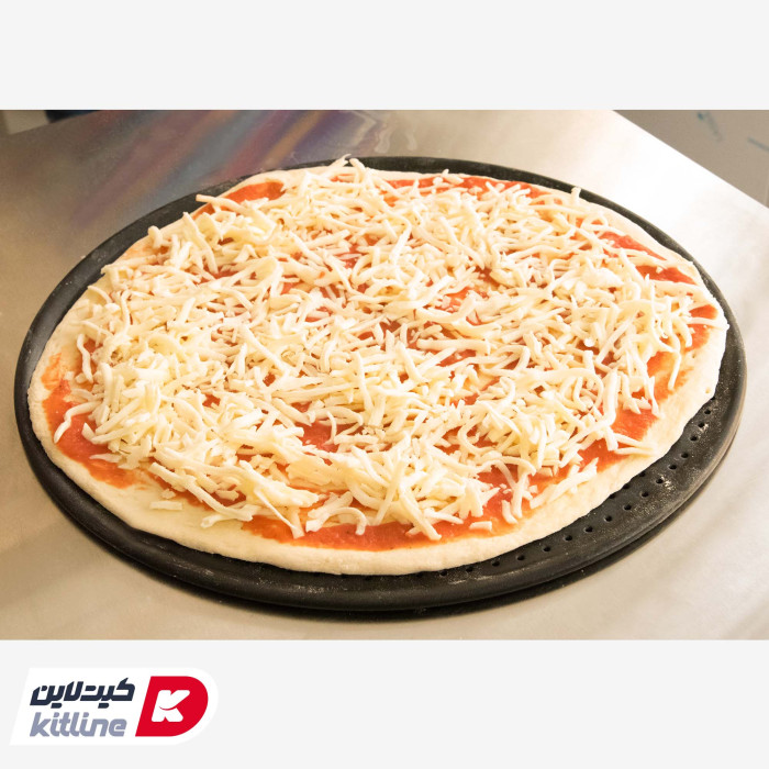 قالب پیتزا ایتالیایی آلومینیومی  گرد ۴۰ سانتیمتری همراه با درب کیچن تک