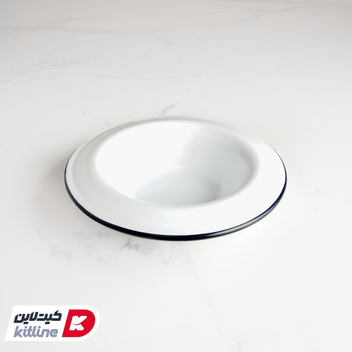 ظرف سوپ و پاستا لعابی قطر ۲۲cm سفید-1