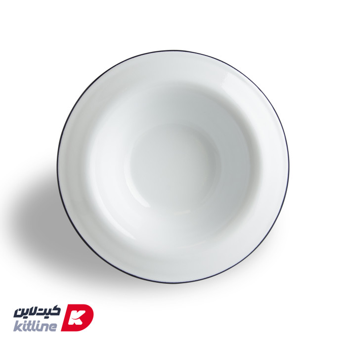 ظرف سوپ و پاستا لعابی قطر ۲۲cm سفید-3