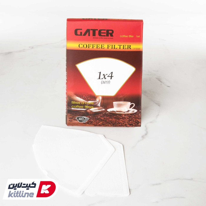 فیلتر کاغذی قهوه سایز ۲-۴ گتر GATER (بسته ۴۰ عددی)