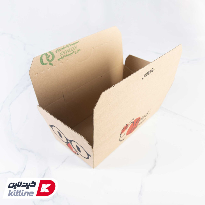 جعبه سوخاری یکبار مصرف کاغذی ایفلوت ۱۰.۵×۲۱.۵ سانتیمتری (کارتن ۵۰ عددی)