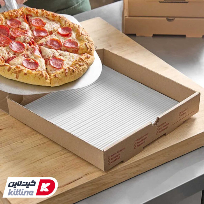 سینگل زیر پیتزا مربعی ۲۸ سانتیمتری (کارتن ۳۵۰ عددی)