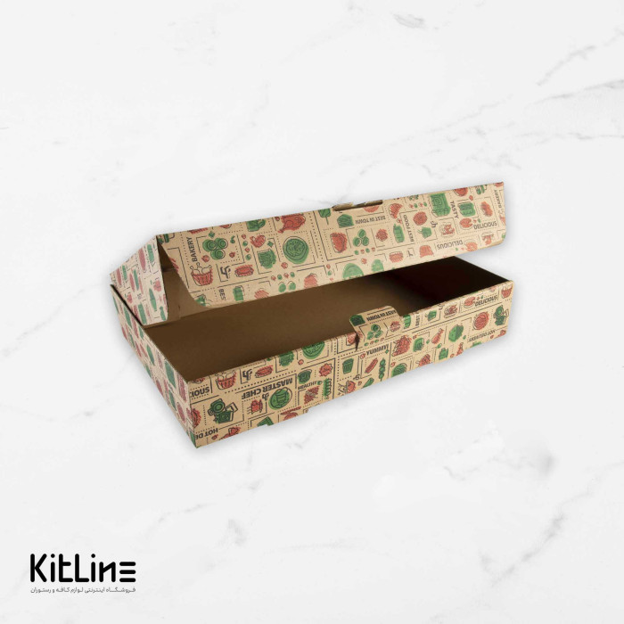 جعبه بیرون بر غذا کرافت ضخیم ۲۵×۴۰ سانتیمتری (کارتن ۵۰ عددی)
