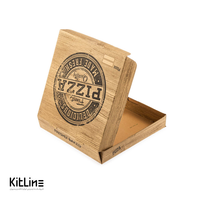 جعبه پیتزا ایفلوت ۲۸ سانتیمتری طرح چوب (کارتن ۱۰۰ عددی)