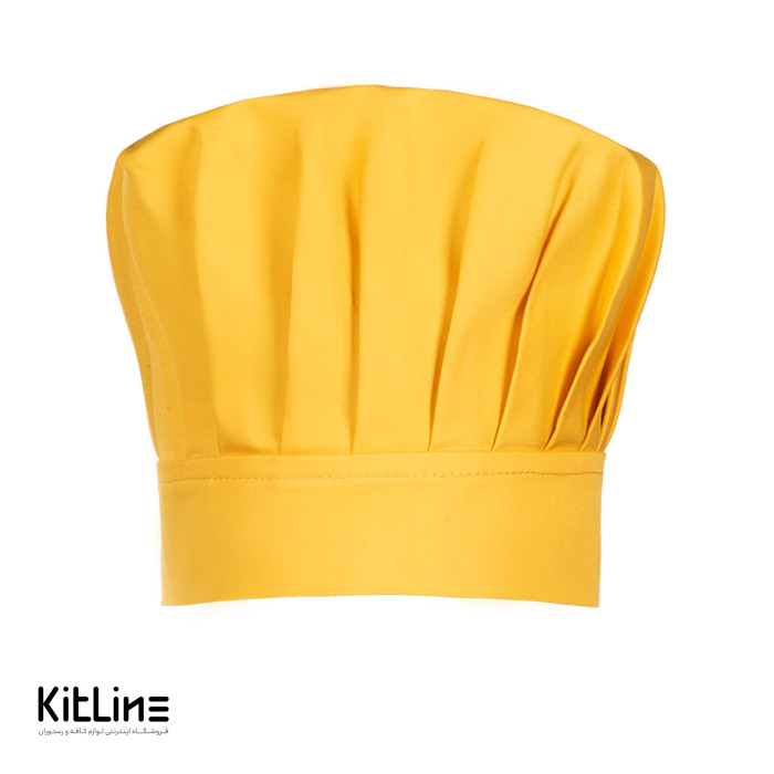 کلاه سرآشپز کودکان فری سايز رنگ زرد