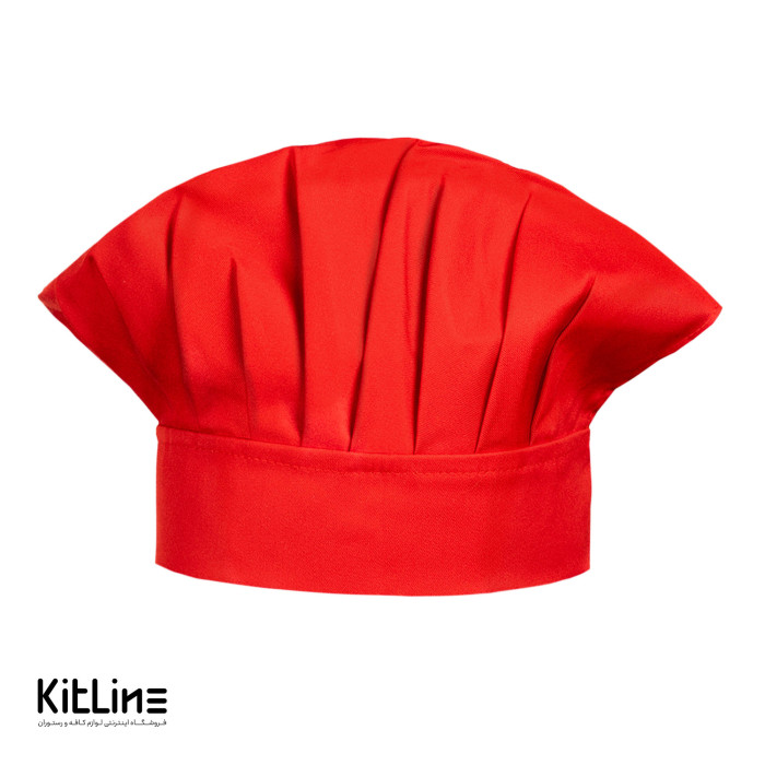 کلاه سرآشپز کودکان فری سايز رنگ قرمز