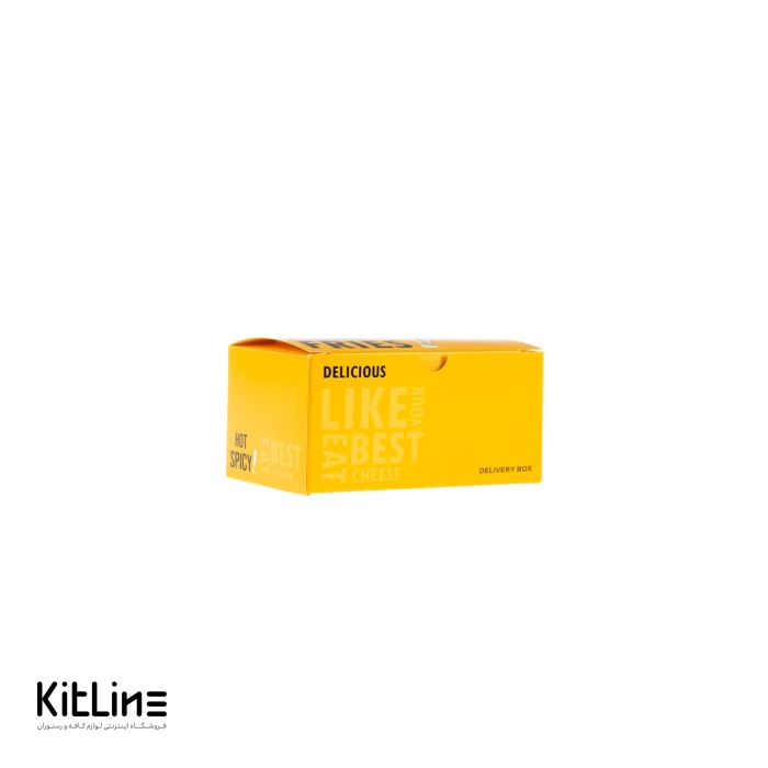 جعبه سیب زمینی یکبار مصرف ايندربرد ۶×۸×۱۲ سانتیمتری زرد