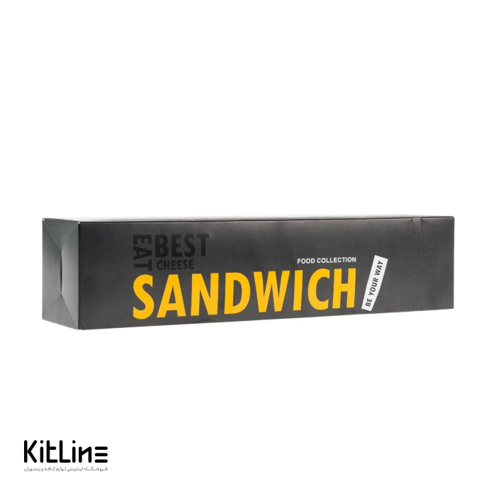 جعبه ساندویچ یکبار مصرف ايندربرد ۷×۷×۳۰ سانتیمتری مشکی