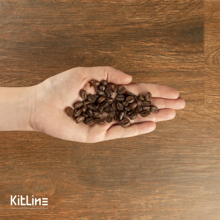 دانه قهوه بلند ۵۰٪ عربیکا ۵۰٪ روبوستا تام کینز ۱ کیلوگرمی