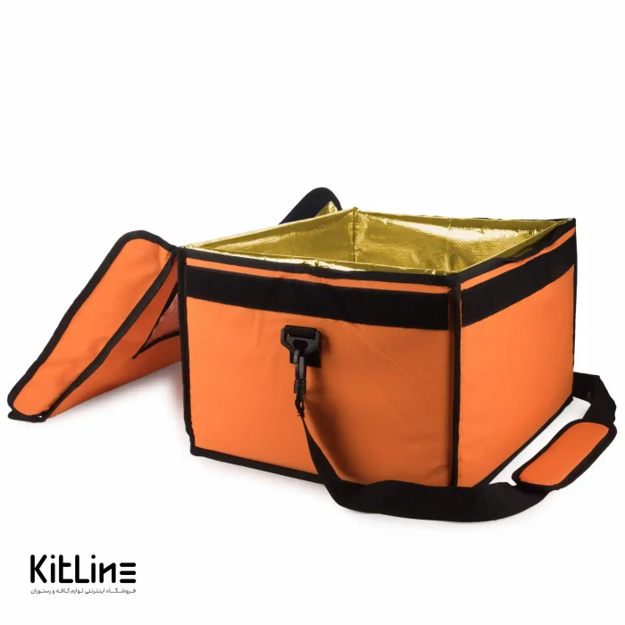 کیف حمل غذا ۳۳×۴۰ سانتیمتری برزنتی نارنجی