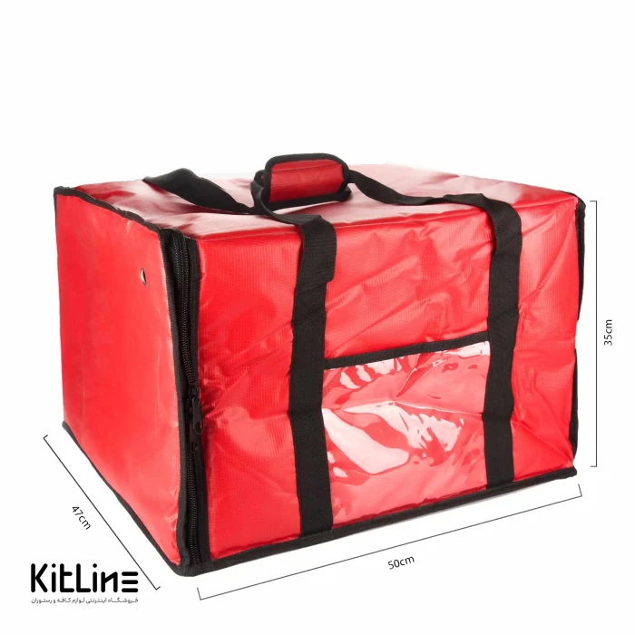 کیف حمل غذا ۴۷×۵۰ سانتیمتری برزنتی قرمز