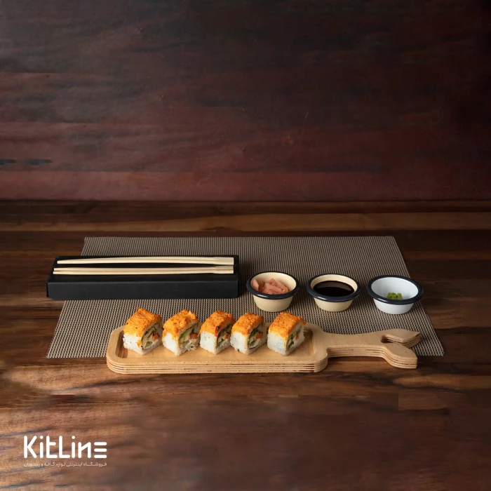 سینی سرو سوشی چوبی ۵.۵×۲۲.۵ سانتیمتری