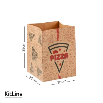 پاکت حمل پیتزا کرافت ۲۶×۲۶ سانتیمتری جلوه آفتاب (کارتن ۳۰۰ عددی)