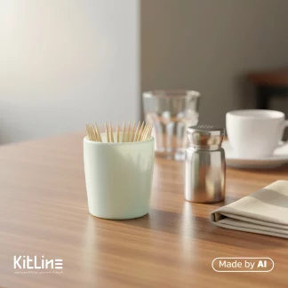 جای خلال دندان پلی کربنات که پر از خلال است.