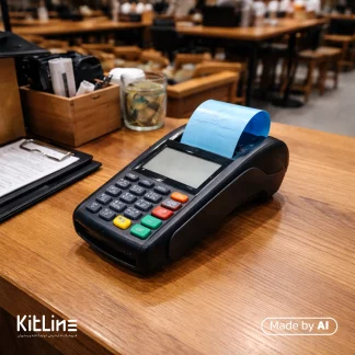 چاپ فیش دستگاه پوز روی رول حرارتی پرینتر آبی ۳۶ متری بسته ۳۰ عددی