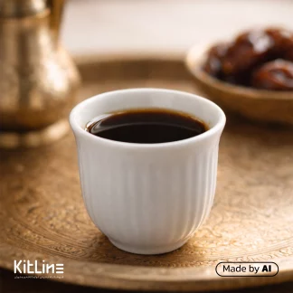 سرو قهوه در شات چینی ۳۱ میلی‌لیتری زرین (ست ۶ عددی)