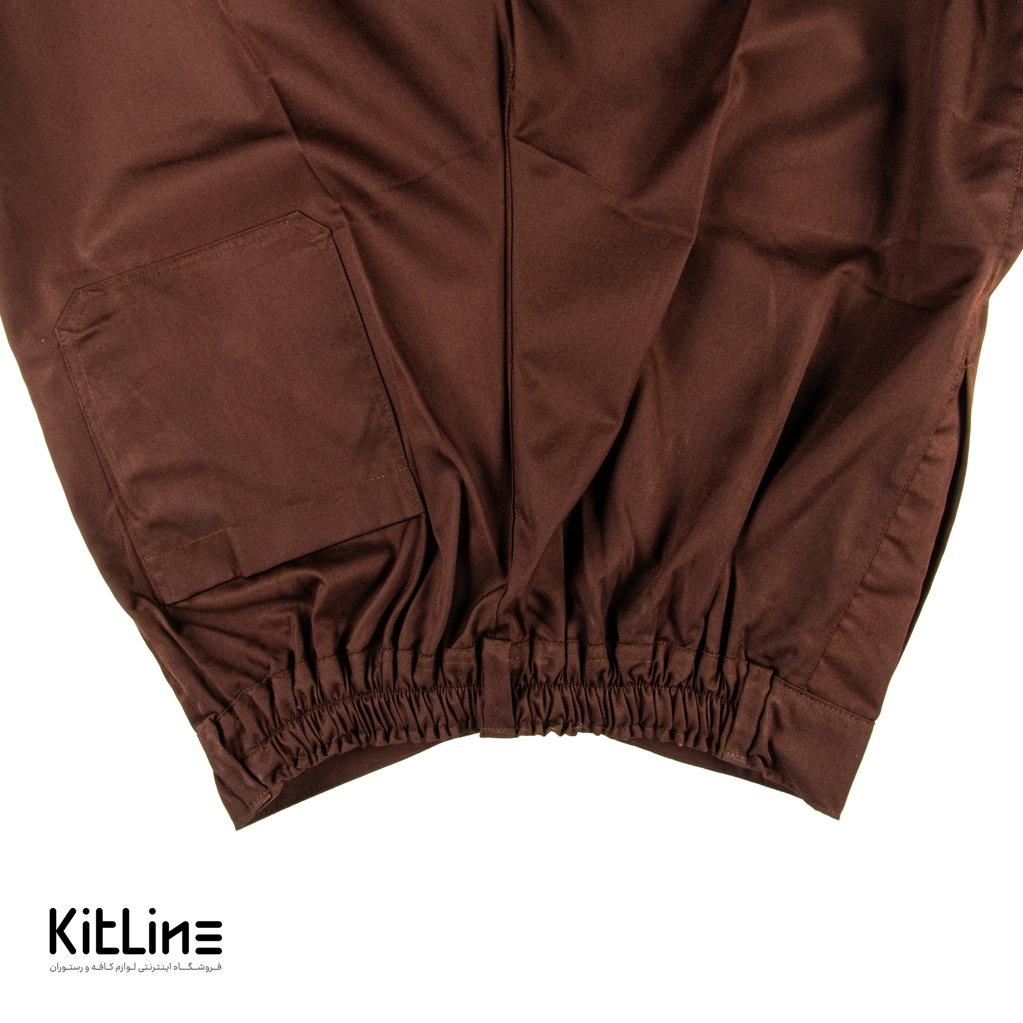 شلوار نخ کجراه کمر کش قهوه ای پوشاکو - تصویر 11