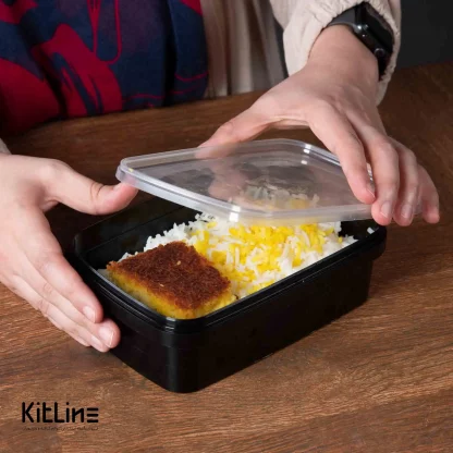 ظرف یکبار مصرف ۱۰۰۰ میلی لیتری مشکی TP طب پلاستیک (کارتن ۱۲۰ عددی) - Image 3