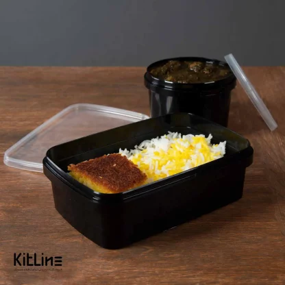 ظرف یکبار مصرف ۱۰۰۰ میلی لیتری مشکی TP طب پلاستیک (کارتن ۱۲۰ عددی) - Image 4