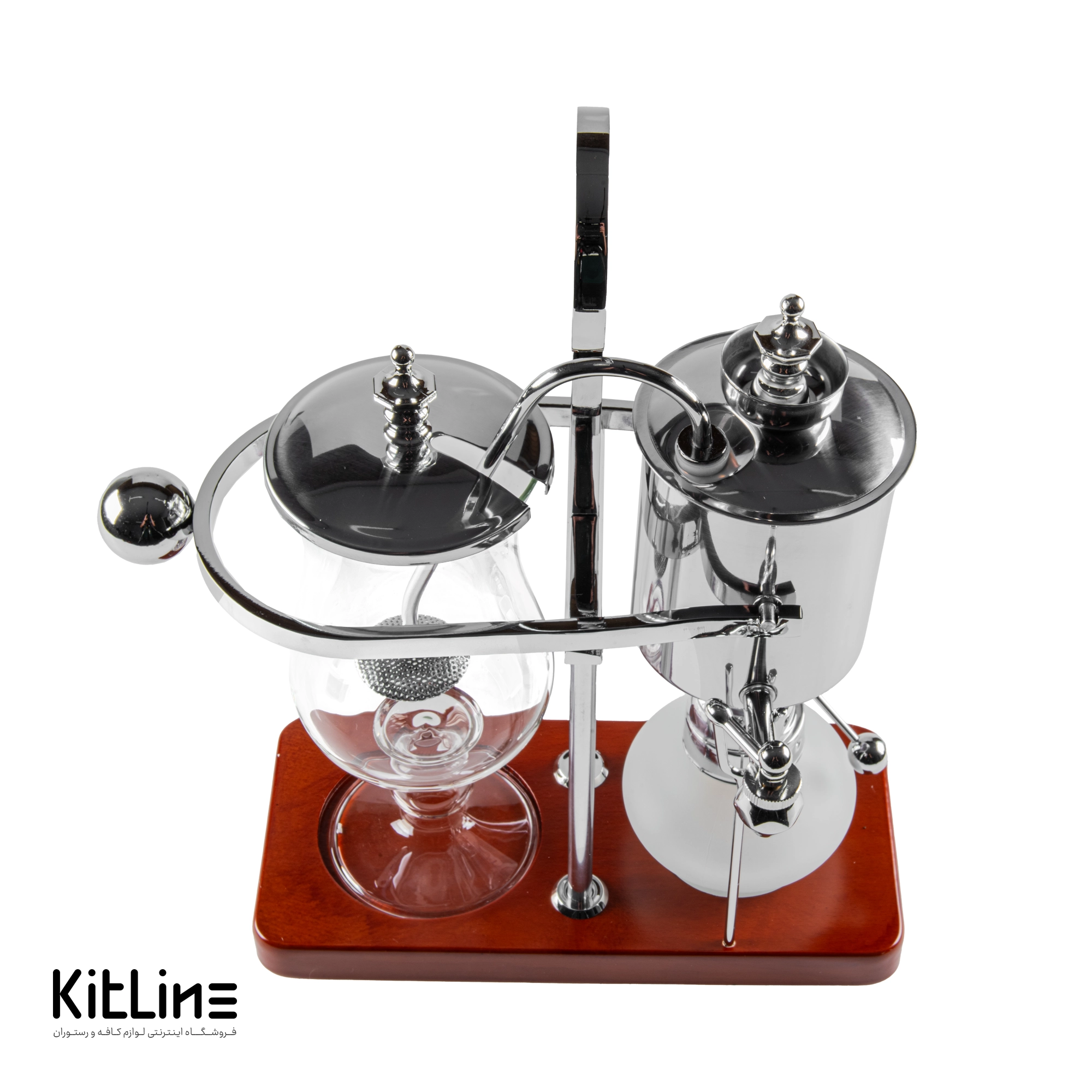 قهوه ساز سایفون کلاسیک نقره ای رنگ - تصویر 7