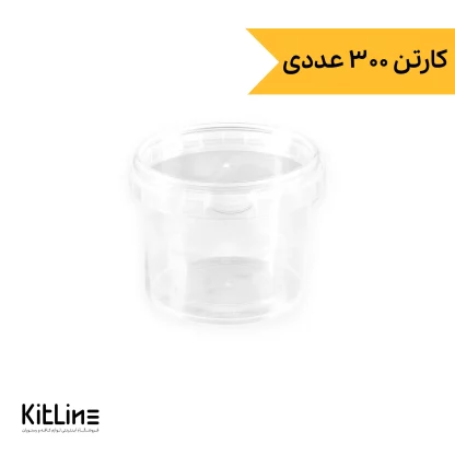 کاسه یکبار مصرف ۳۱۰ میلی لیتری شفاف در دار (کارتن ۳۰۰ عددی)