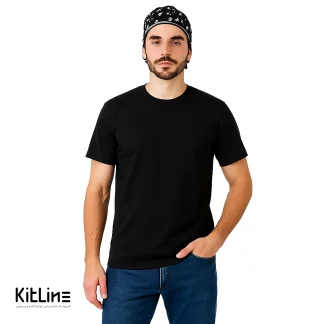 خرید تیشرت آستین کوتاه یکرو پنبه مشکی بلک رز مدل اسلیم از سایت کیت لاین